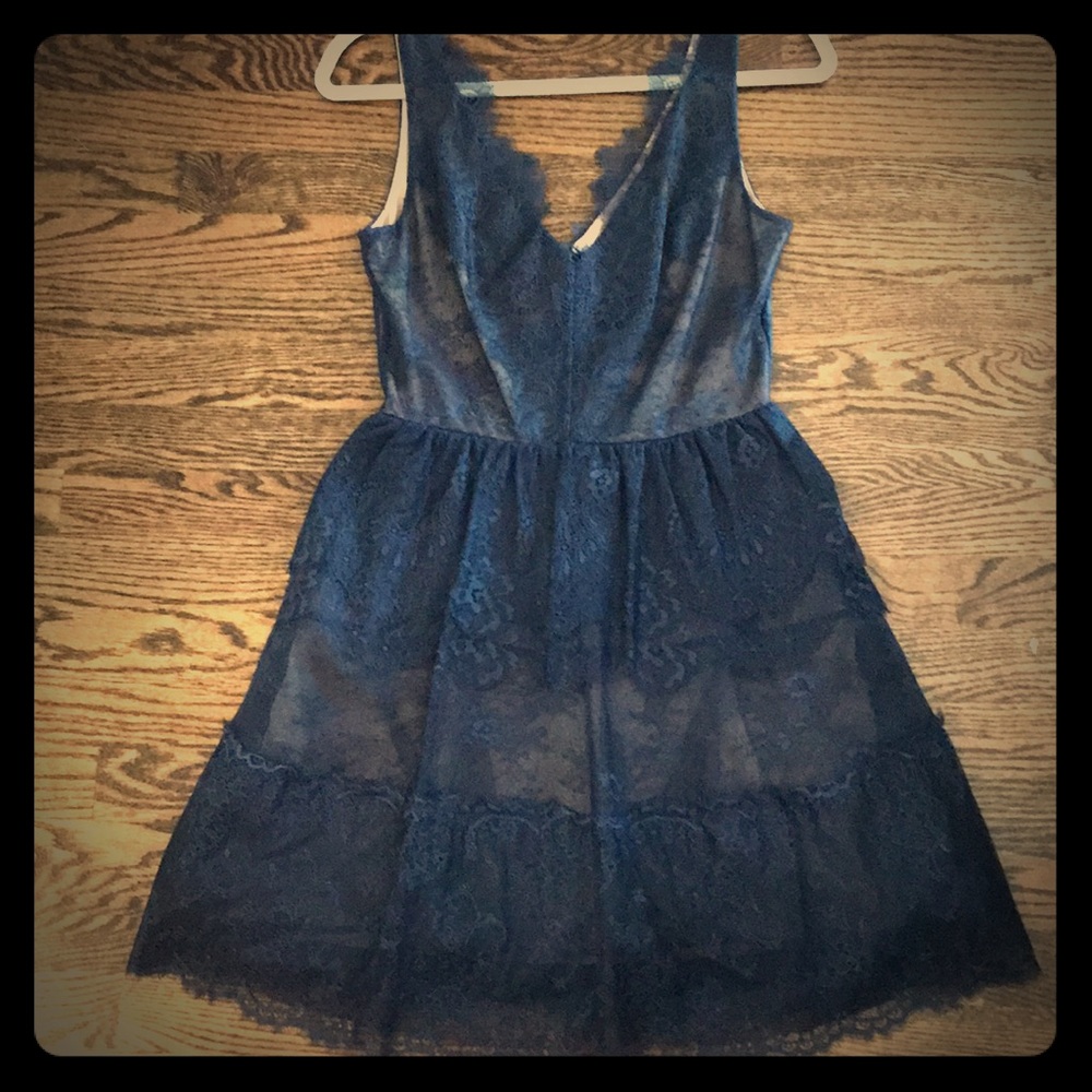Cocktail dress, great for holidays! Navy blue lace